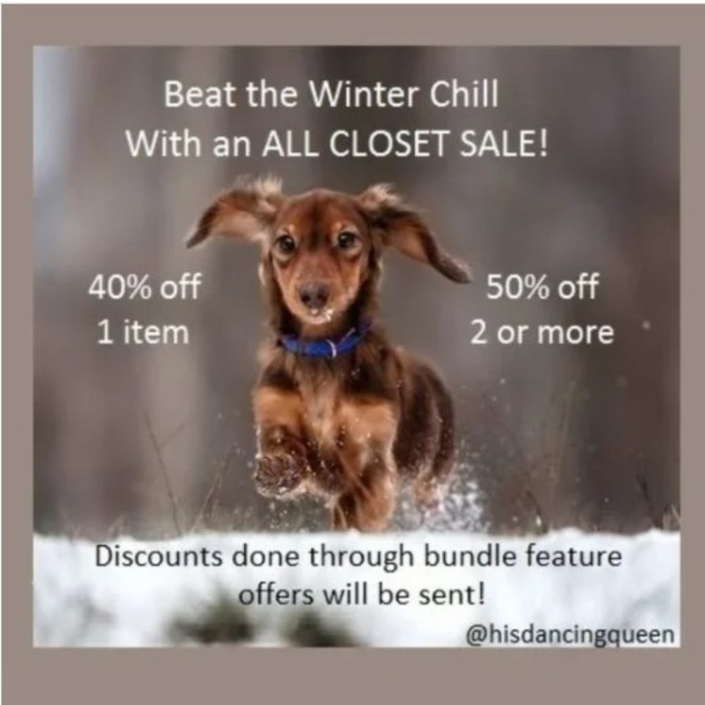 40% OFF 1 item 50% OFF 2 or more items  ALL CLOSET SALE